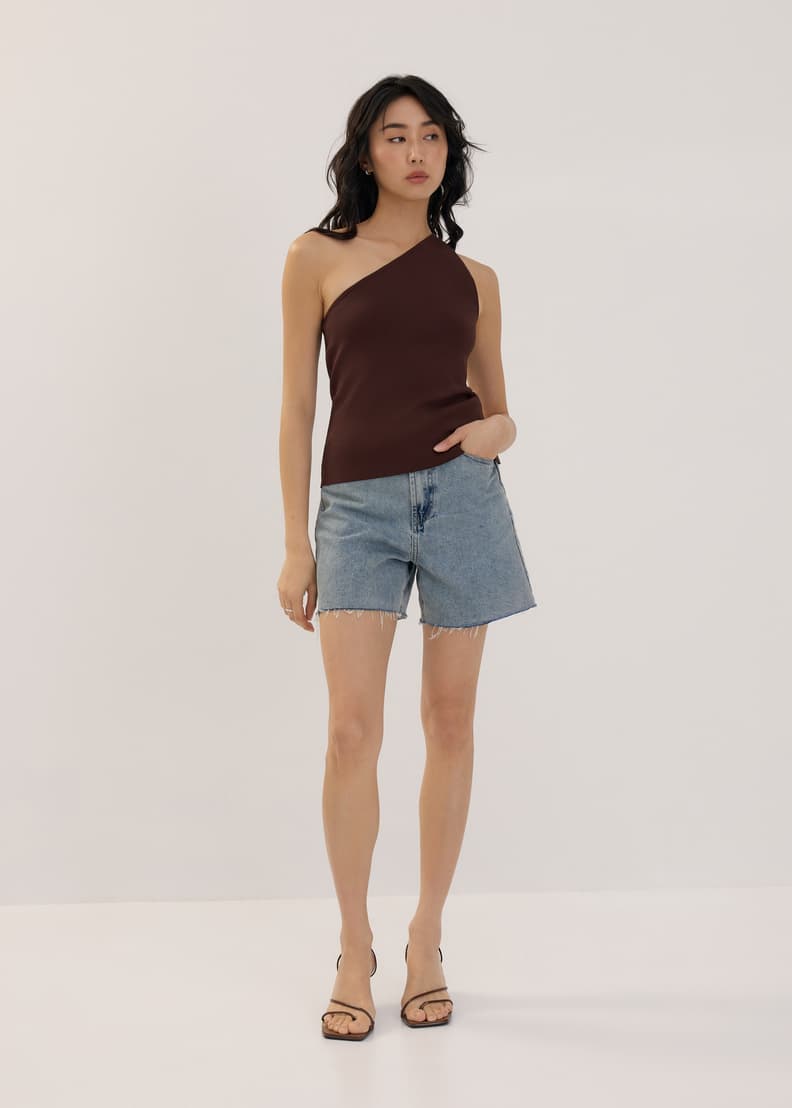 Crinkled Asymmetric Toga Top | Love, Bonito INTL