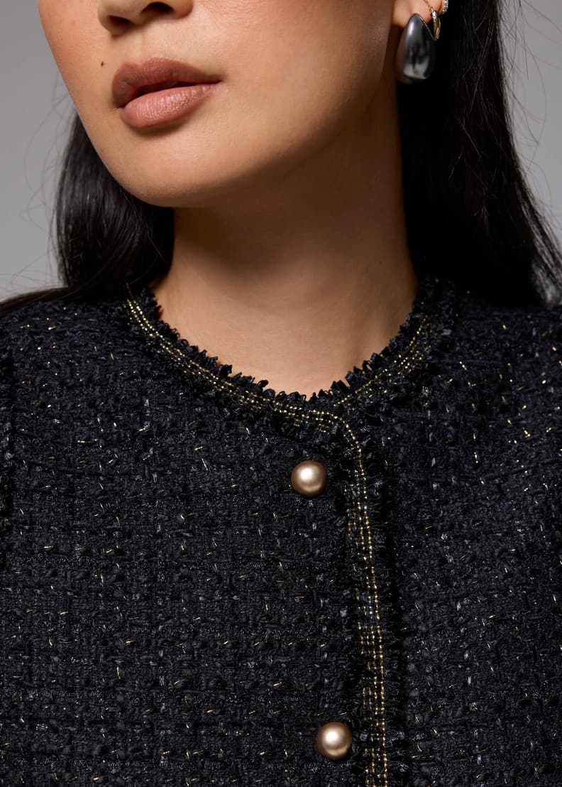 Tweed Boxy Crop Vest | Love, Bonito SG