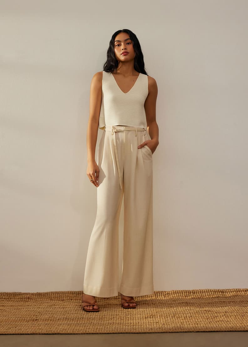 Reversible Boxy Crop Knit Top | Love, Bonito MY