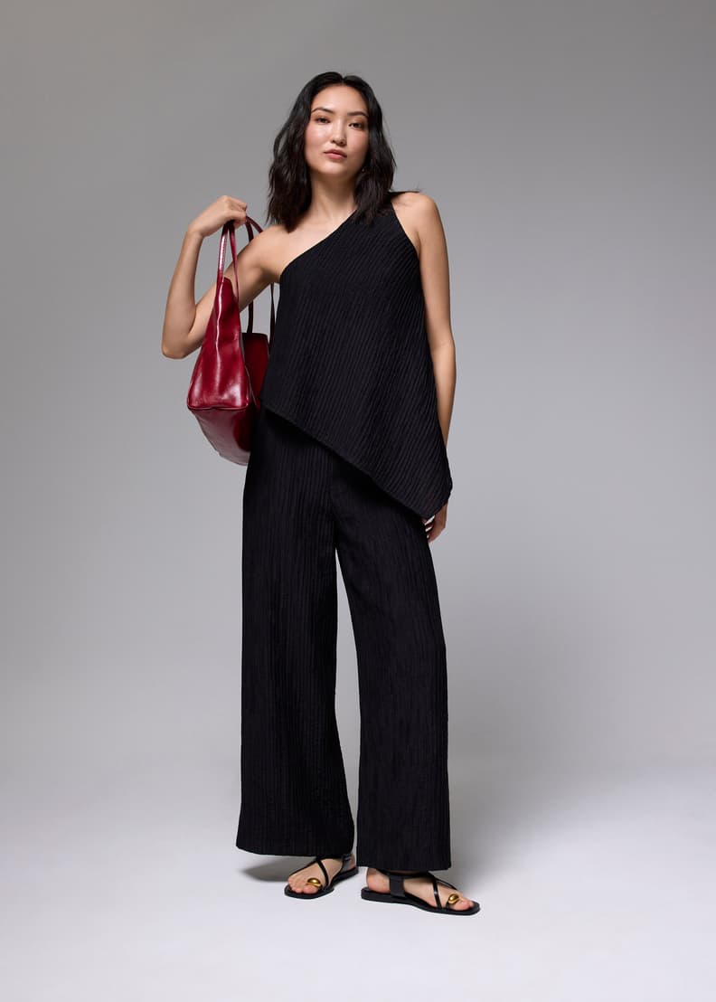 Leggy™ Crinkled High Waist Wide Leg Pants | Love, Bonito US