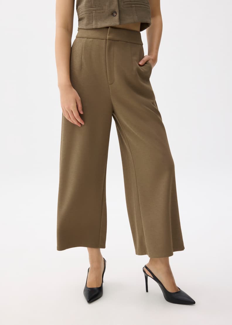 Wide leg cropped culottes hot sale