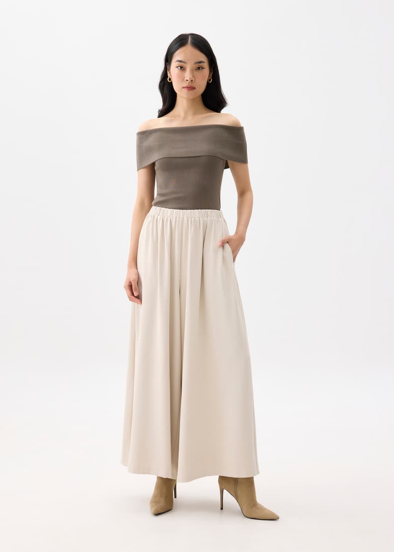 Elastic High Waist Palazzo Pants | Love, Bonito ID