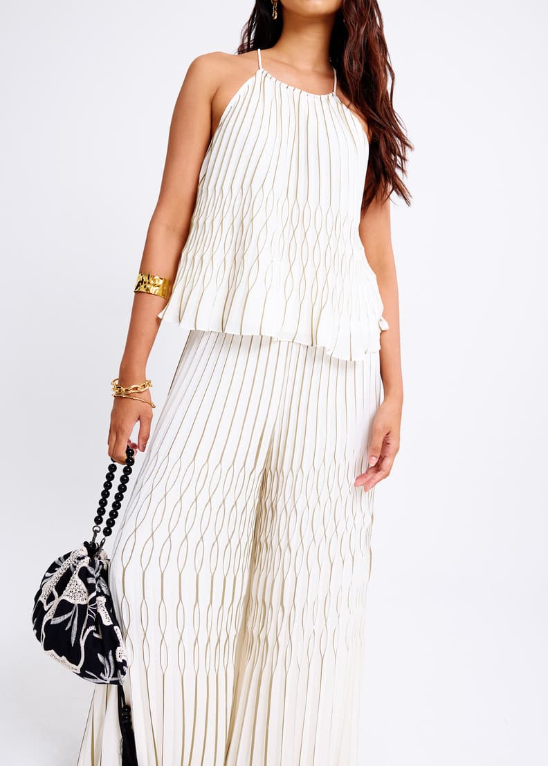 Elastic Pleated Wide Leg Pants | Love, Bonito HK