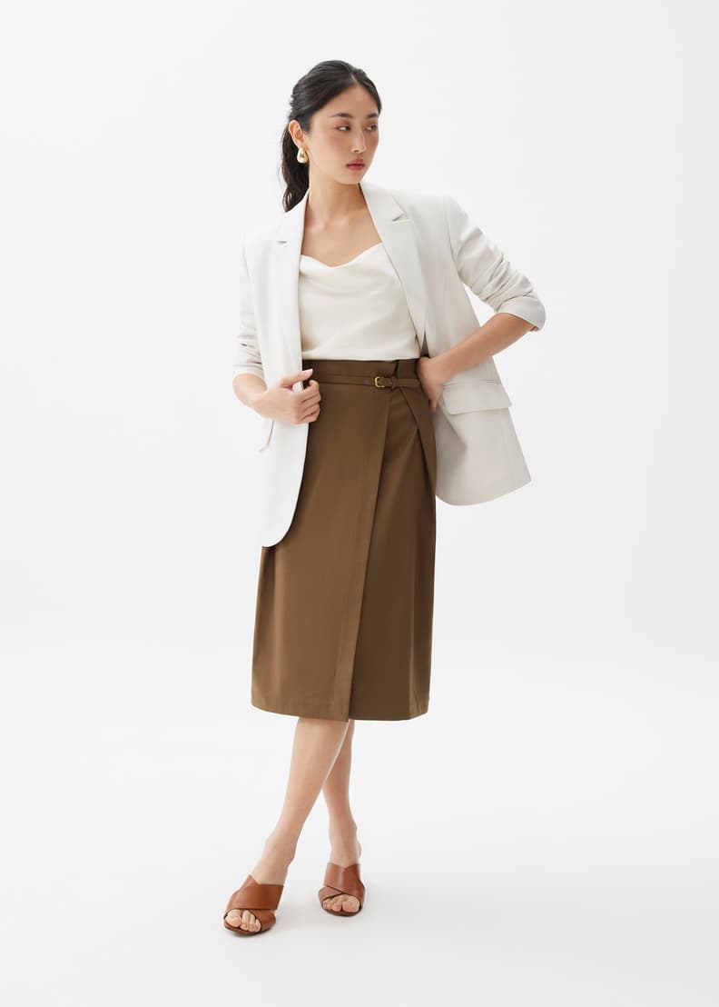 Belted Front Wrap Column Midi Skirt | Love, Bonito US Belted Front Wrap Column Midi Skirt | Love, Bonito US