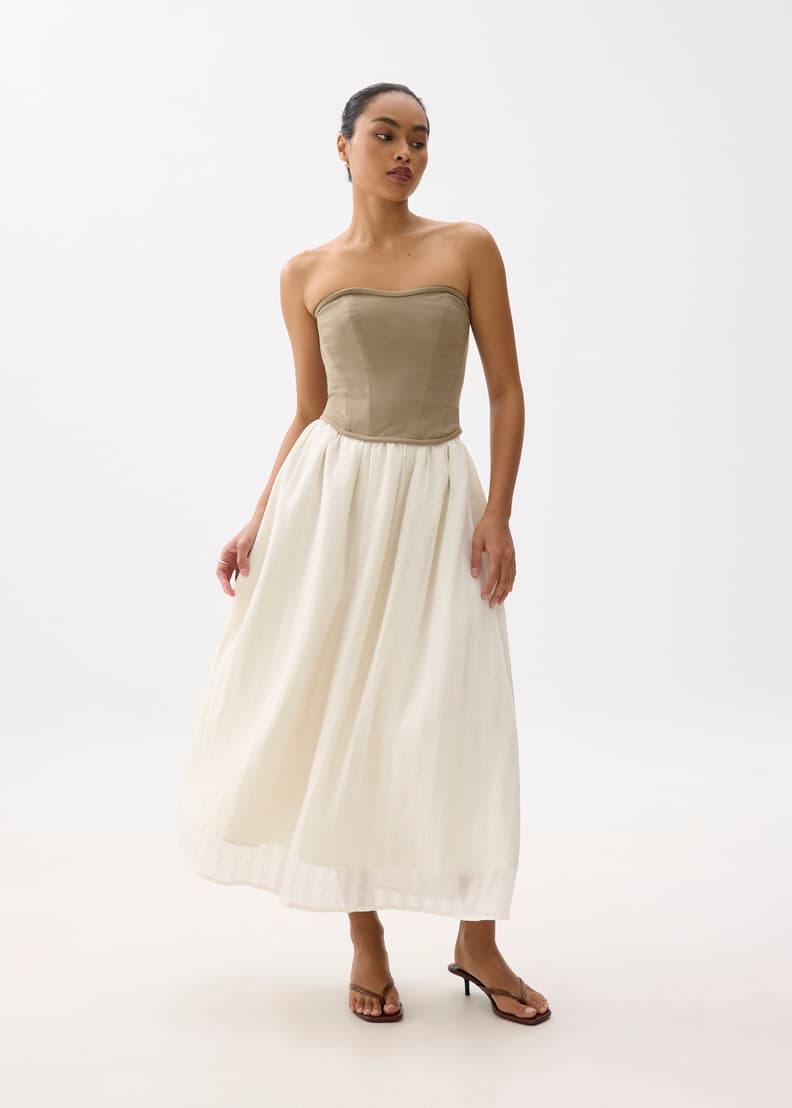 【BAON】Kyofu Banding Flare Long Skirt Y's BORN PRODUCT] COTTON TWILL FLARE SKIRT WITH GUSSET – THE