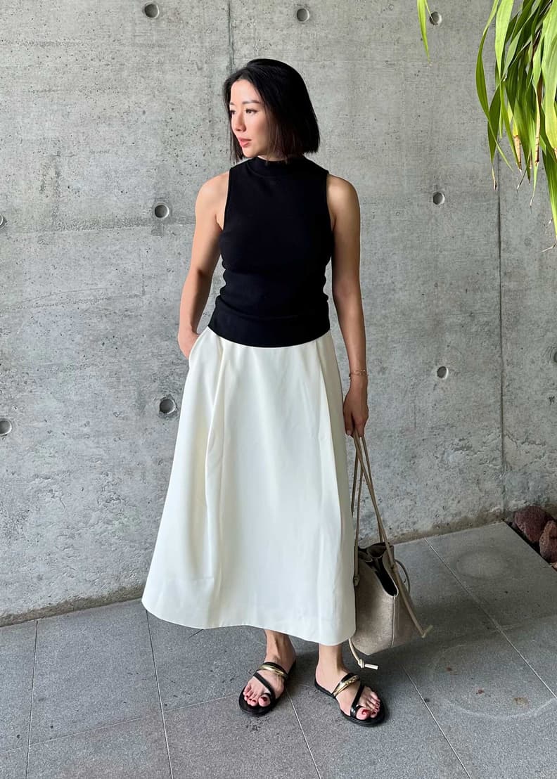 High Waist Flare Midi Skirt | Love, Bonito HK