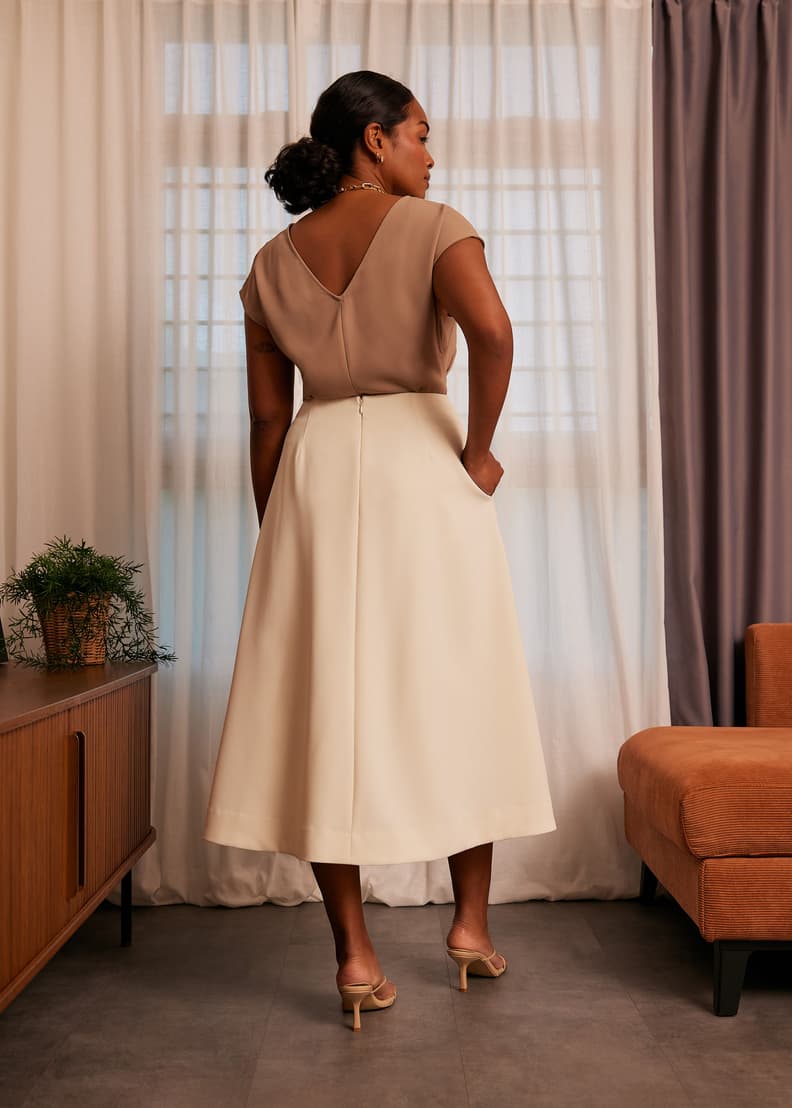 High Waist Flare Midi Skirt | Love, Bonito HK
