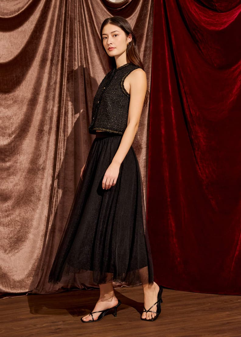 ☆韓国☆［MUCENT］PICA FLARED SKIRT 2color Wool Silk Twinflower Skirt – La Garçonne