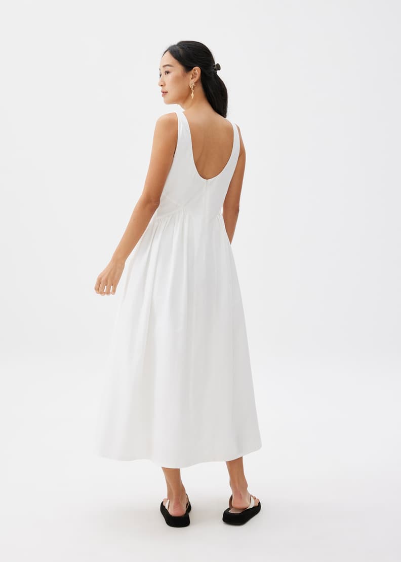 新品未使用Bluelea Jacquard long dress white36 New ZARA Woman The Cecilia Dress Blue Floral Sleeveless Midi
