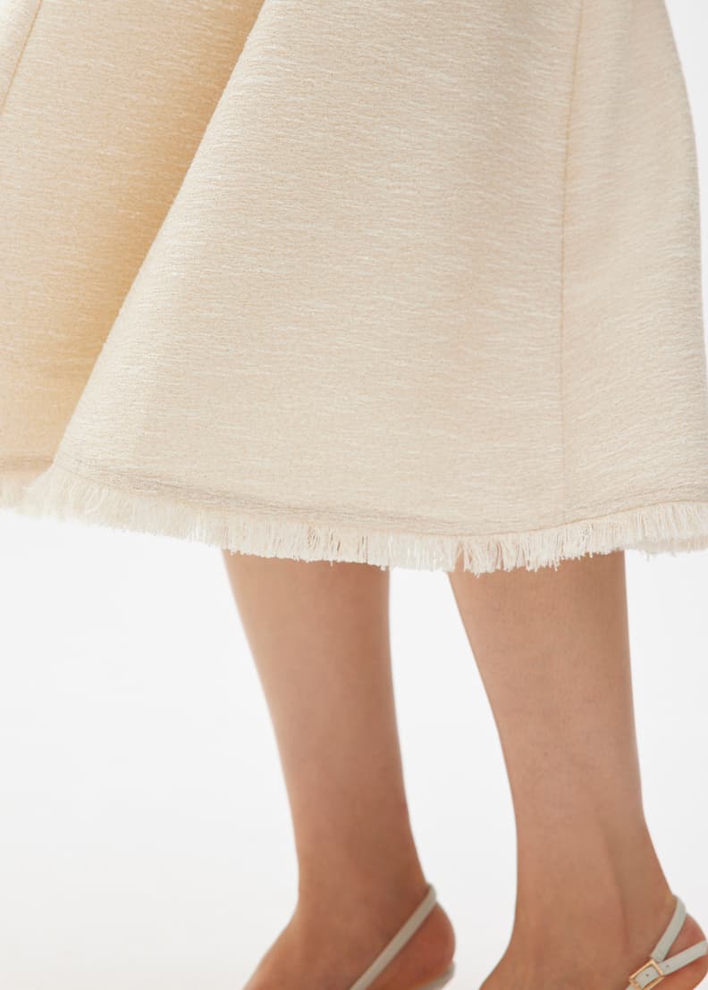 Fray Tweed Fit & Flare Midi Dress | Love, Bonito INTL