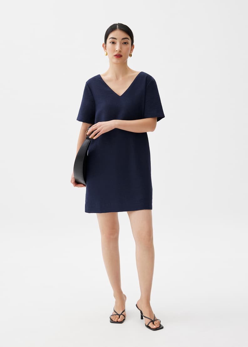 ワンピース Herlipto classic Tweed Mini Dress navy Her lip to - Sサイズ herlipto classic tweed mini dressの通販