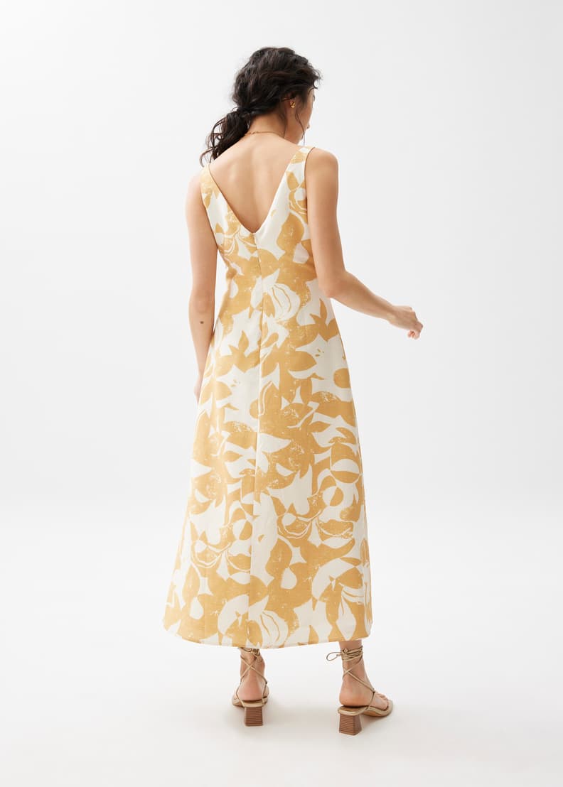 V-neck A-line Midaxi Dress in Sunburst | Love, Bonito INTL