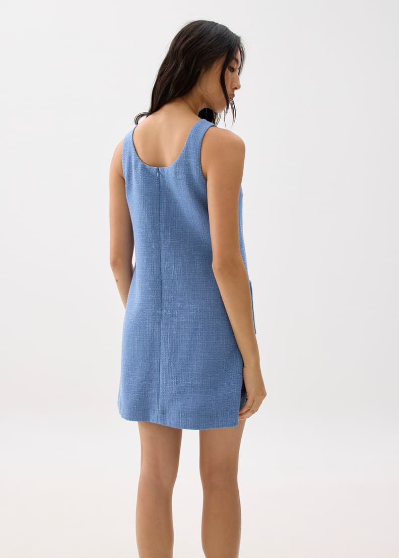 Tweed Scoop Neck Shift Mini Dress | Love, Bonito SG