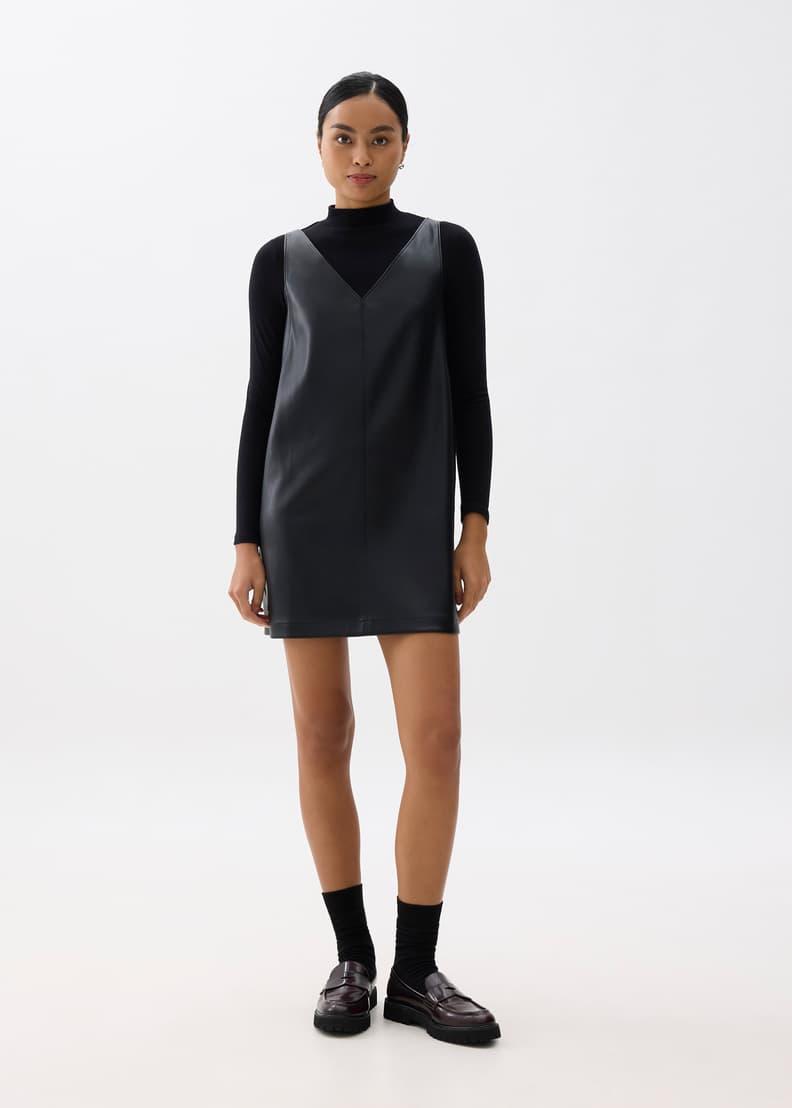 【超特価sale開催】  Dress Mini Shift Leather Vegan Reversible | SG Bonito Love, ワンピース