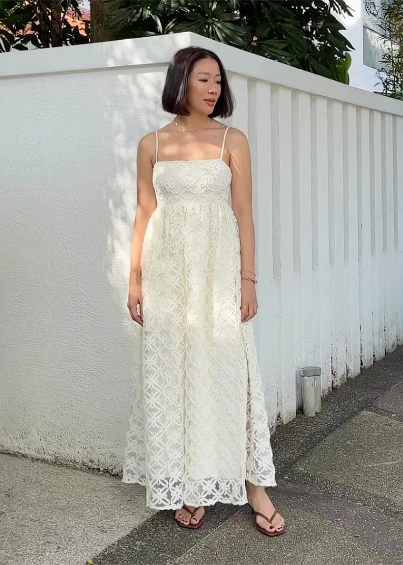 完売品 2way ローレンgeometry lace dress ノースリーブ louren geometry lace dress
