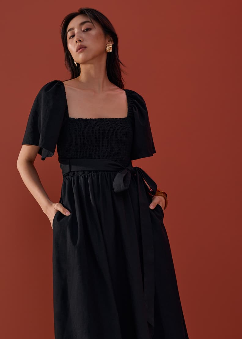 みなぴあぺ Reversible Bell Sleeve Fit & Flare Midaxi Dress | Love
