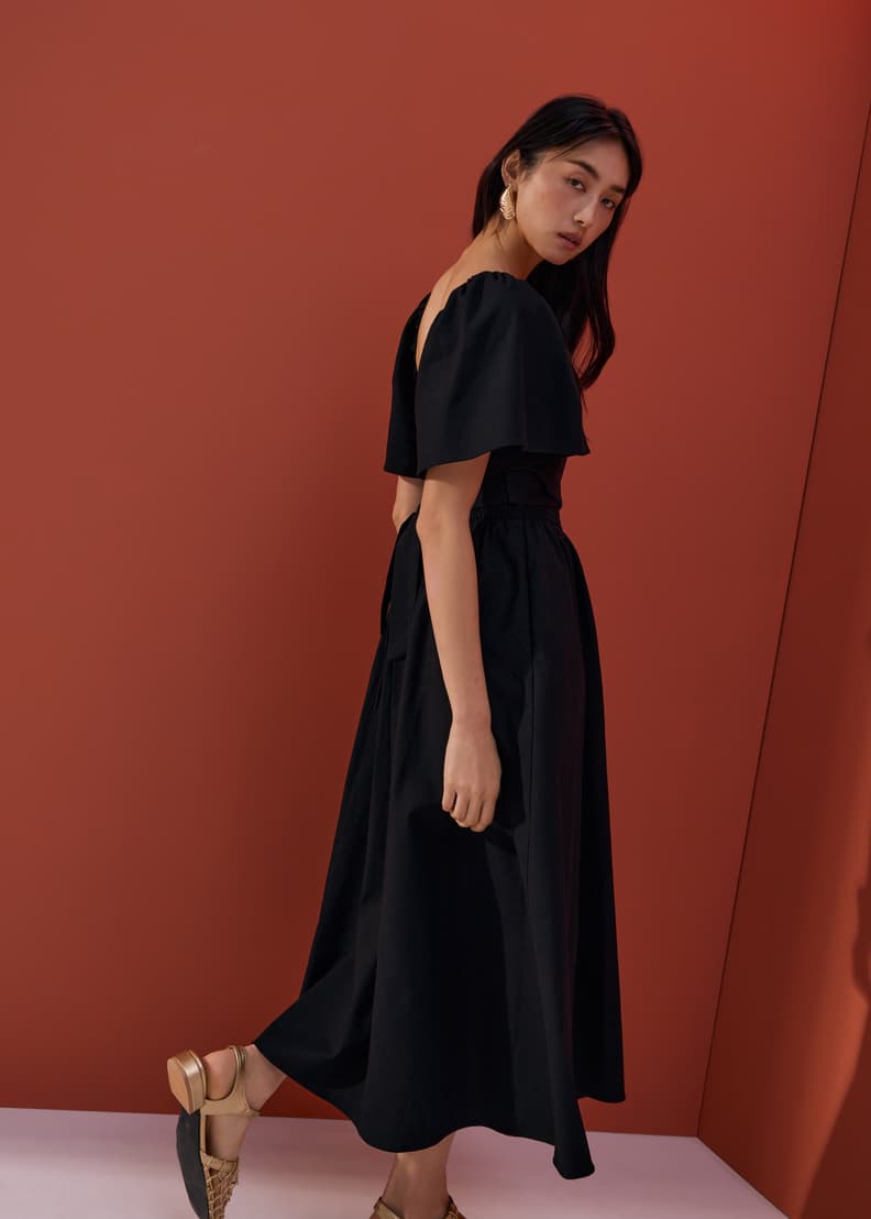 みなぴあぺ Reversible Bell Sleeve Fit & Flare Midaxi Dress | Love