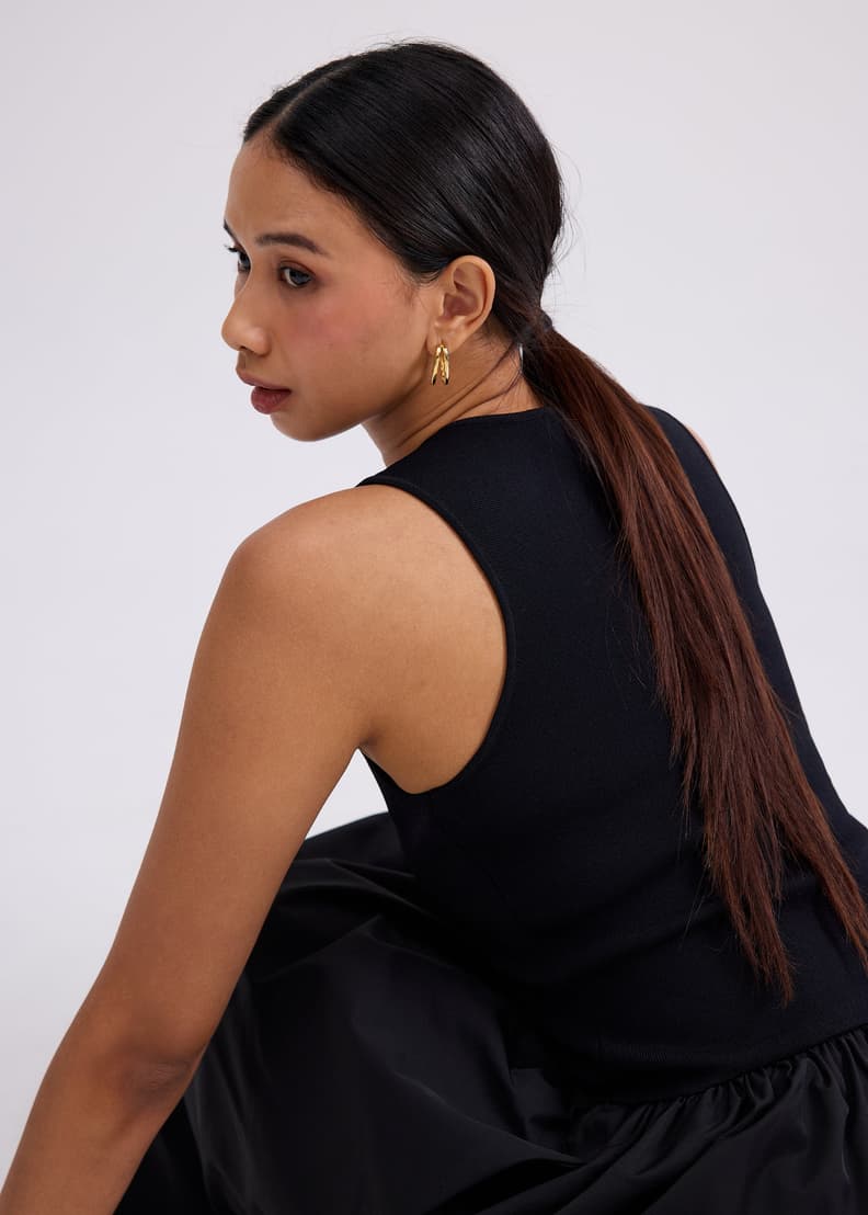 Scoop Neck Drop Waist Midaxi Dress | Love, Bonito SG
