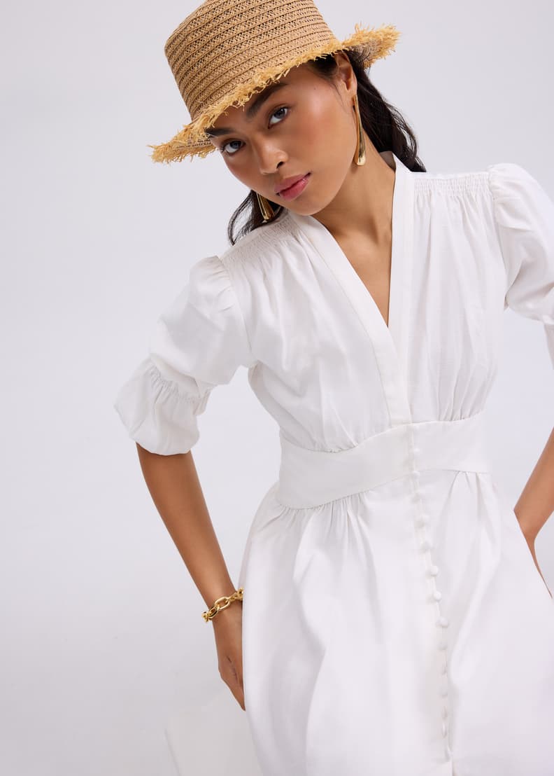 ジロ Loungedress 754311C6 Padded V-neck Fit & Flare Midaxi Dress | Love, Bonito SG