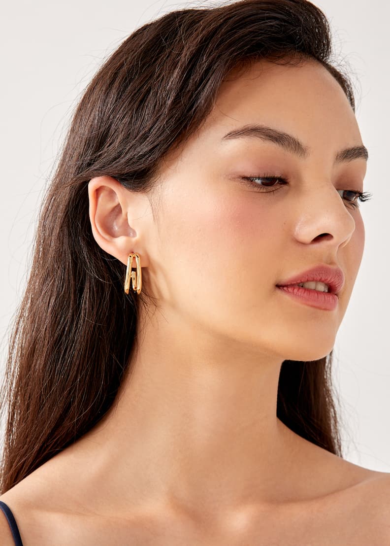 Double loop hotsell earrings