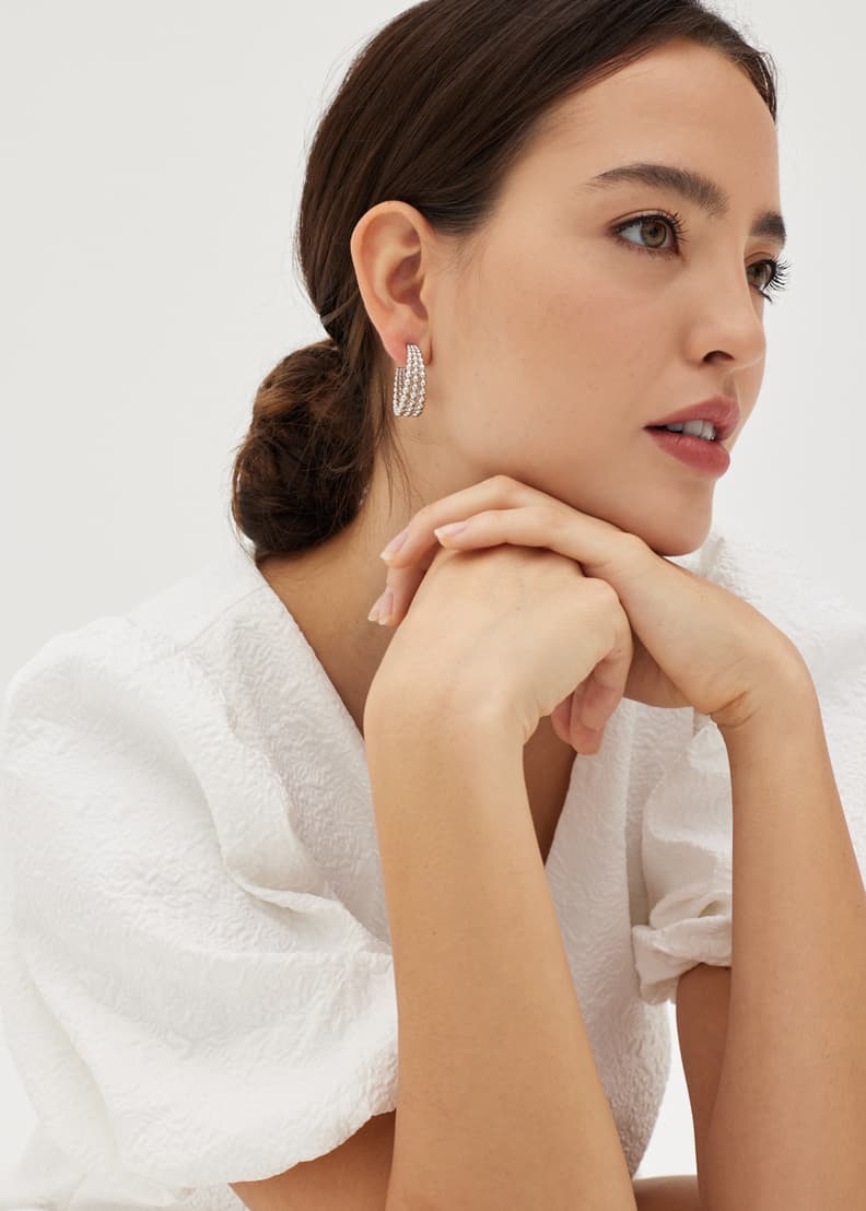Buy Astrid Silver Hoop Earrings @ Love, Bonito | Shop Women's Fashion ...