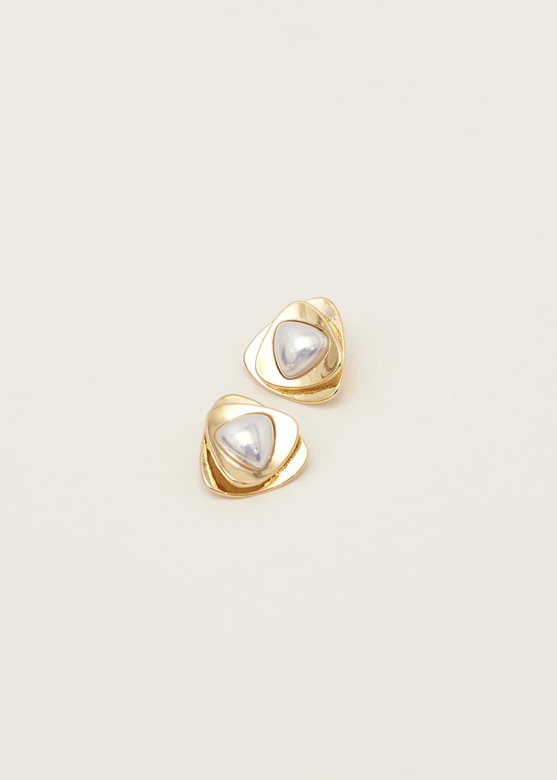 Geometric best sale gold earrings