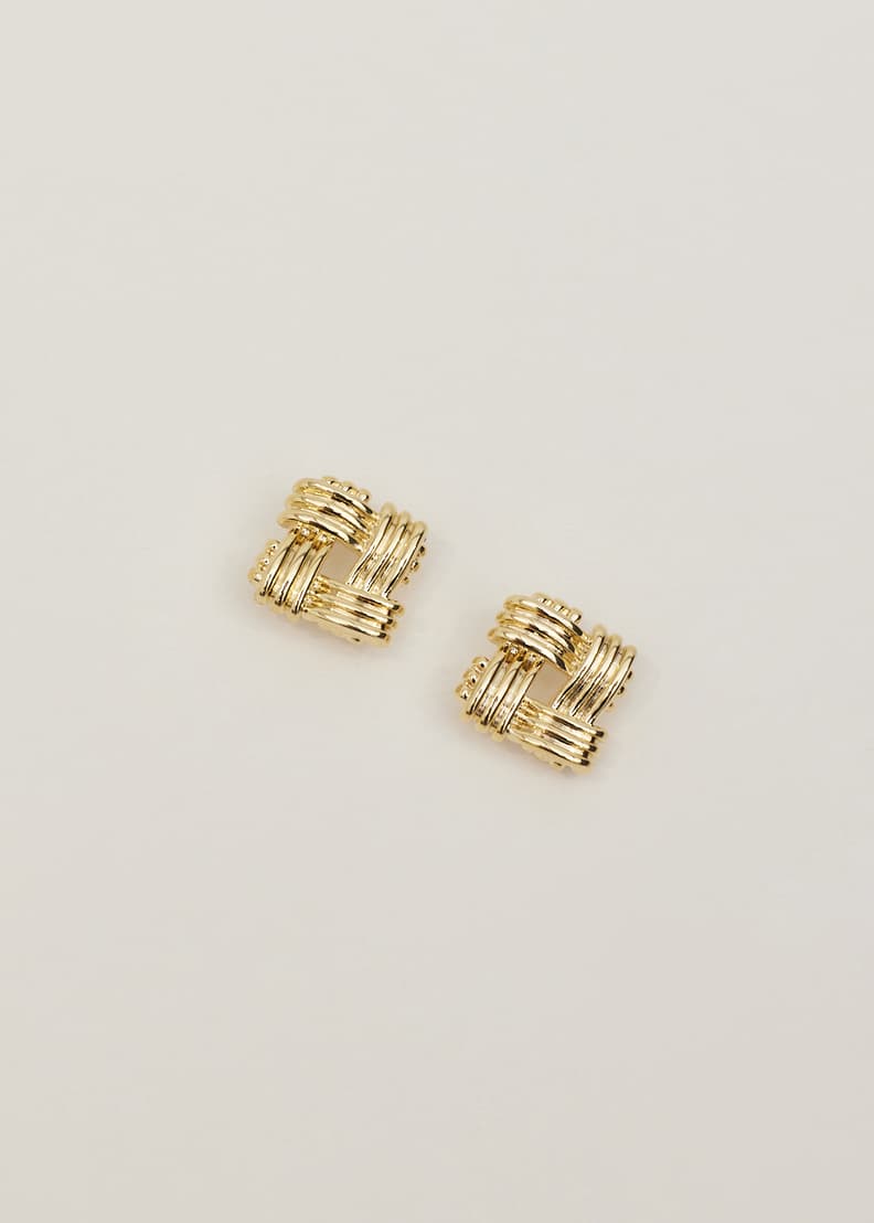 Gold sale metal earrings