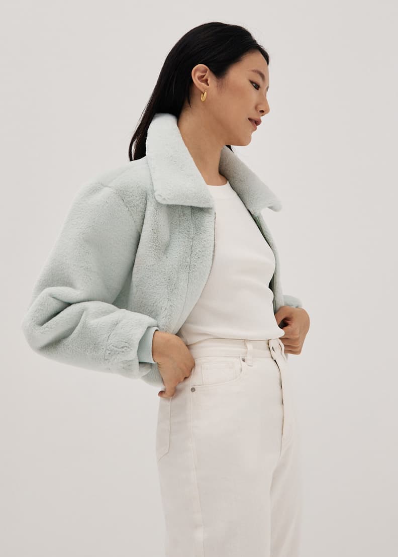 Luna Faux Fur Crop Jacket
