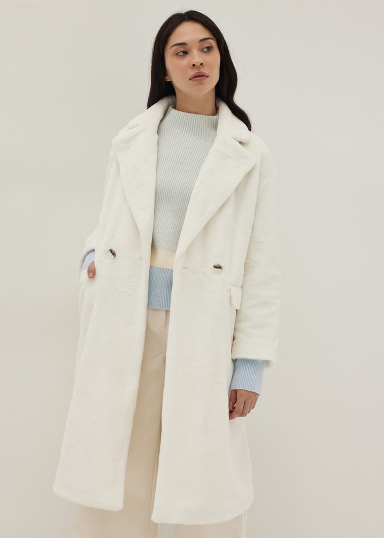 White overcoat women outlet