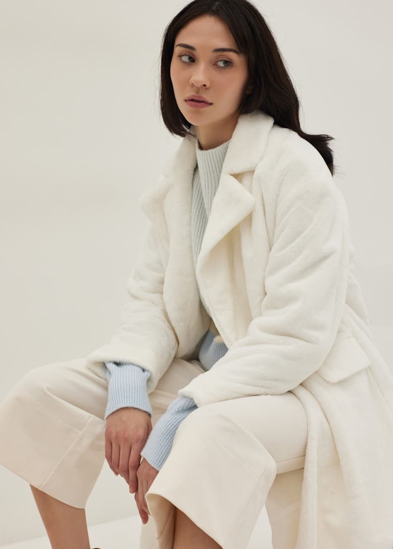 Fur oversized coat cheap