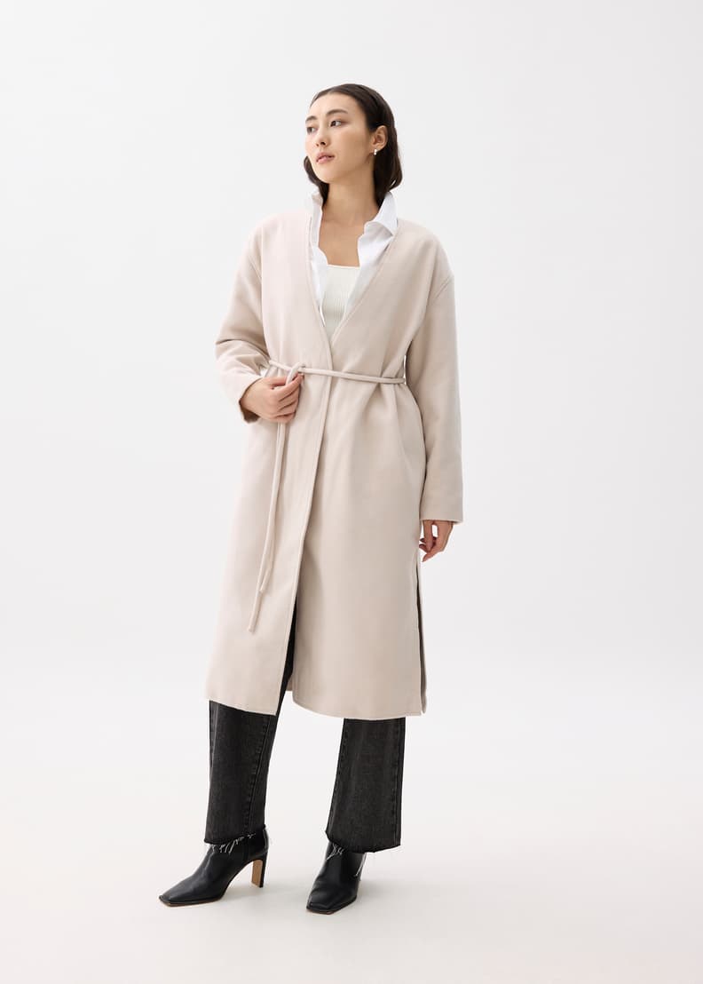 Front wrap coat outlet
