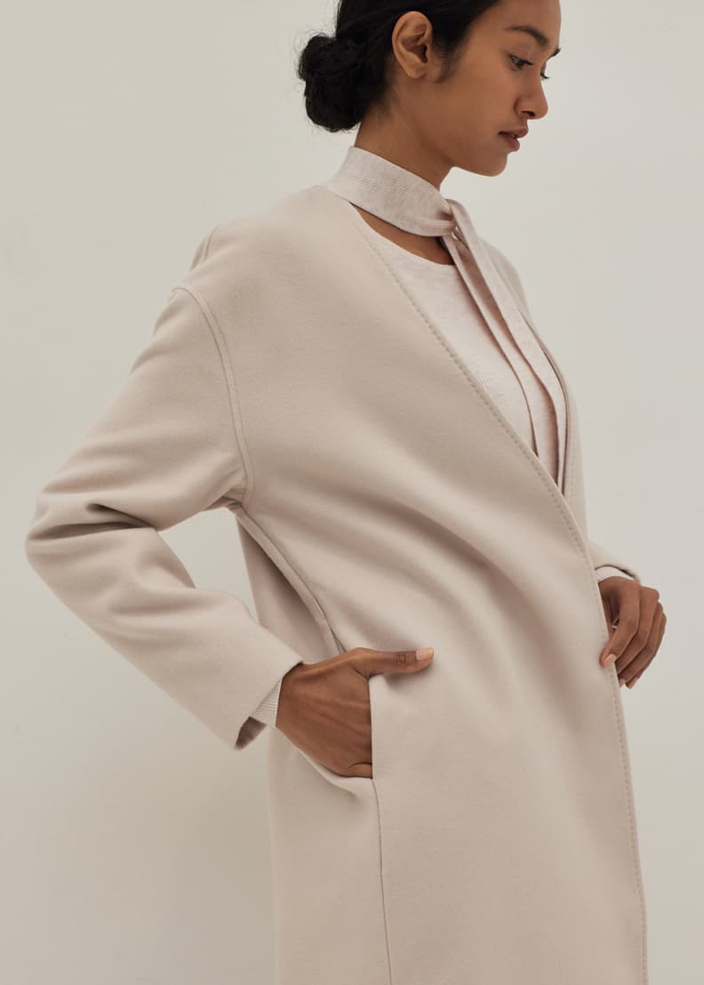 Melton shop coat womens
