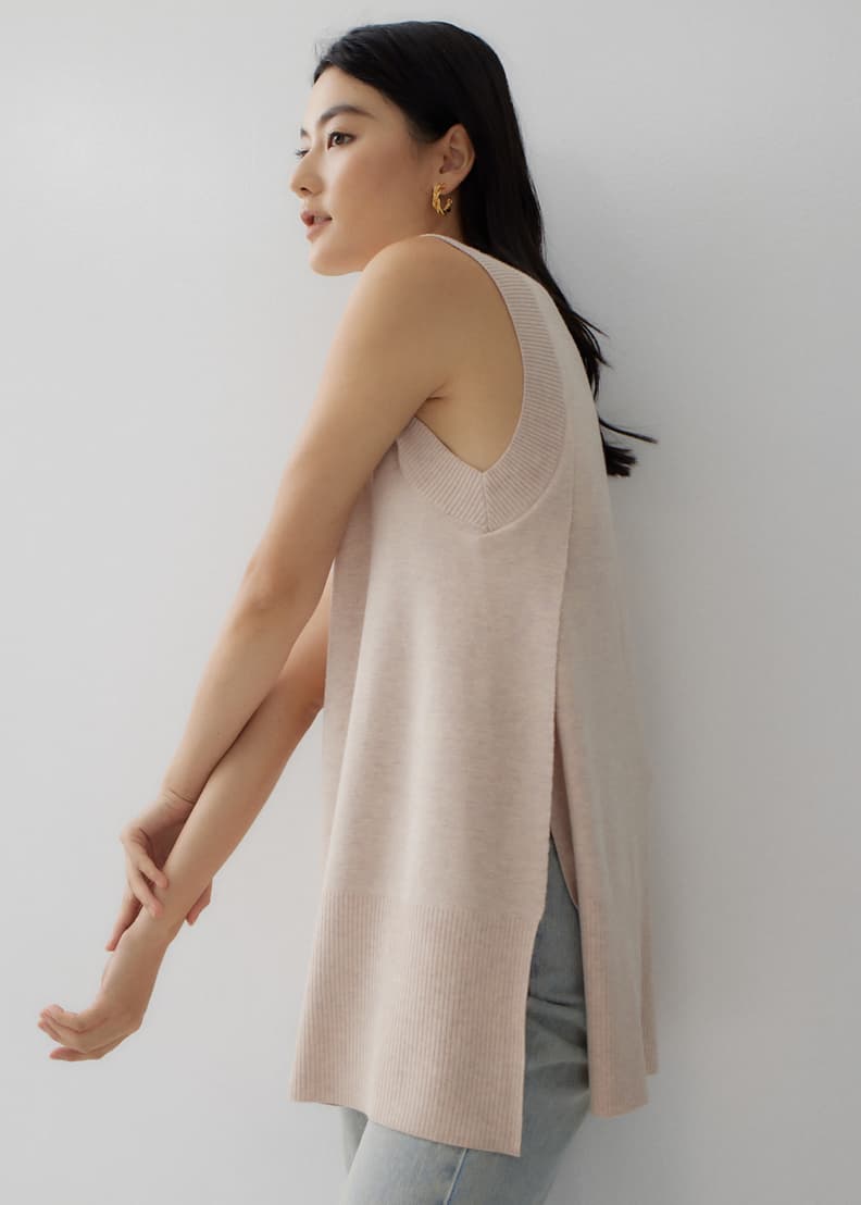 Buy Melinda High Neck Knit Tank Top Love Bonito Singapore