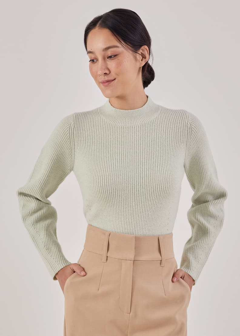 Polly High Neck Knit Top