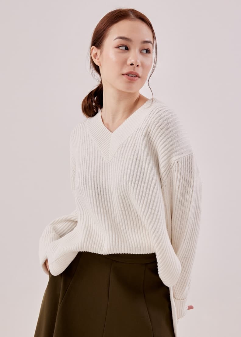 White v new arrivals neck jumper
