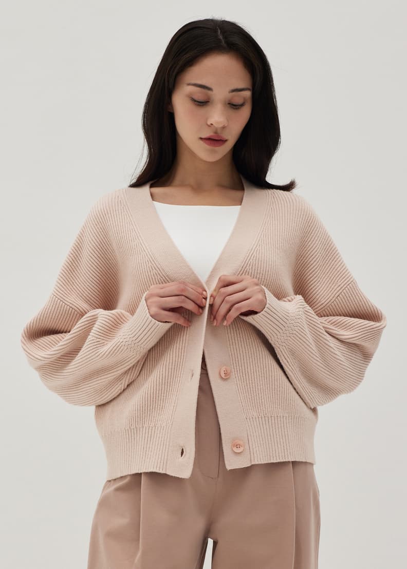 Arabella Balloon Sleeve Knit Cardigan