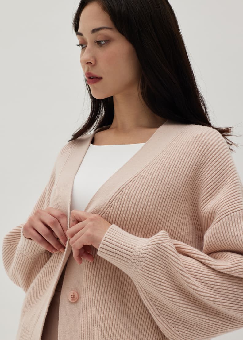 Martina slub knit new arrivals open cardigan