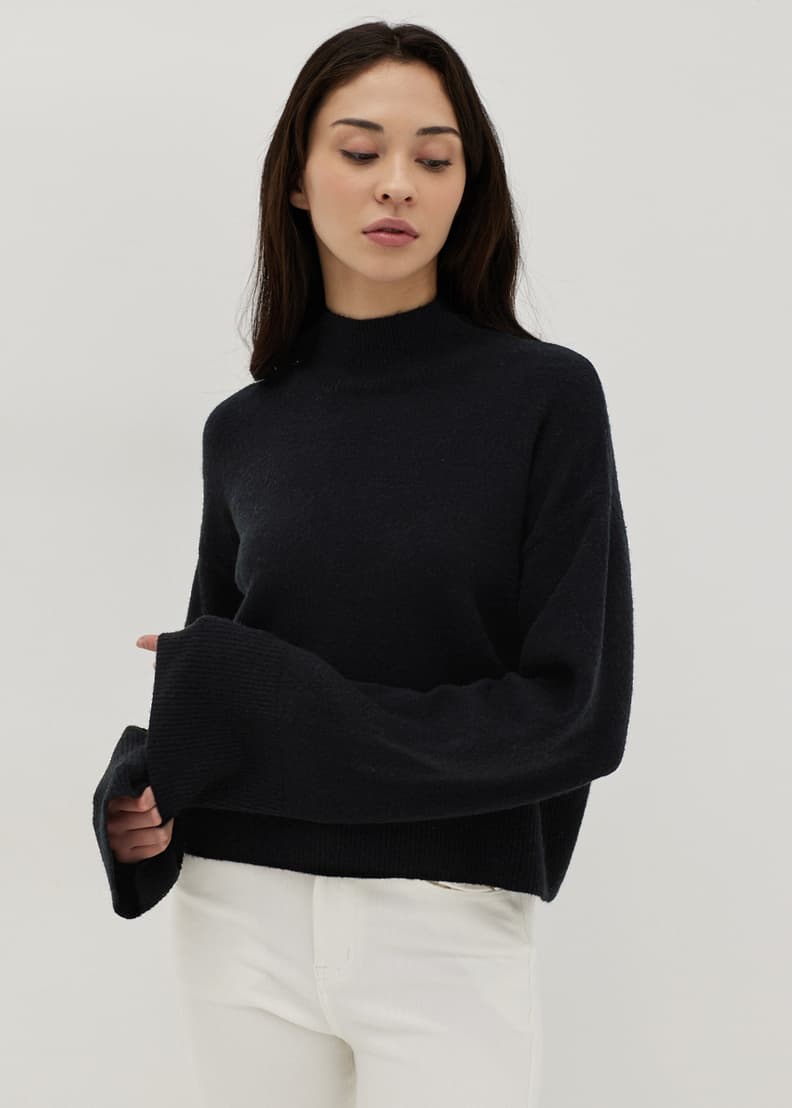 Callista Turtle Neck Wool Blend Sweater Love Bonito US