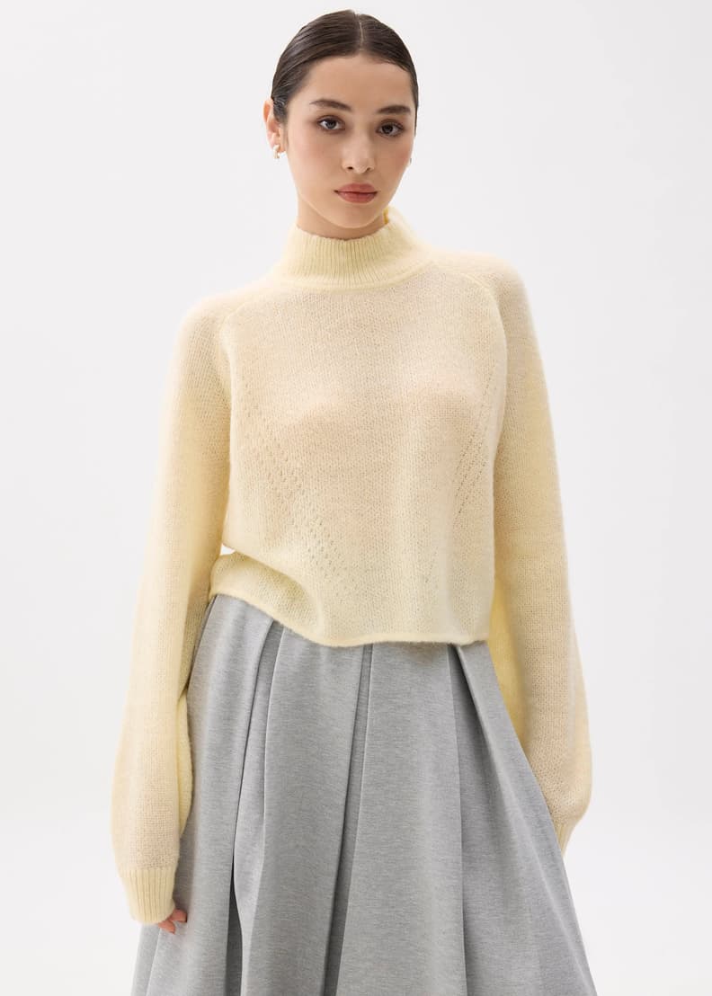 Paisley Full Milano Angora Blend Turtleneck Jumper | Love