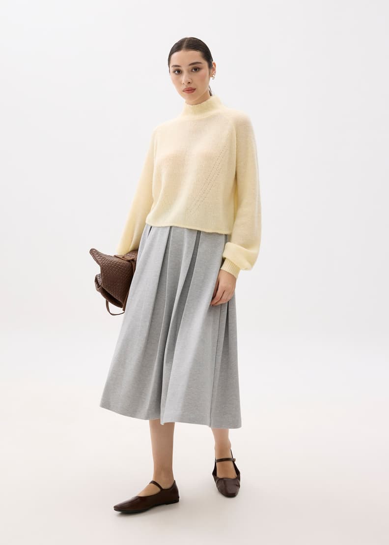 Tシャツ・カットソー ASCLO 90S Angora High Turtle Neck T (3color) T-shirt z długim rękawem wielokolorowy 2w1 z siateczkową