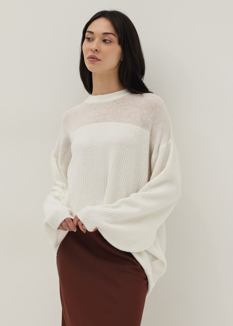 Emilia Oversized Wool Blend Sweater Love Bonito US