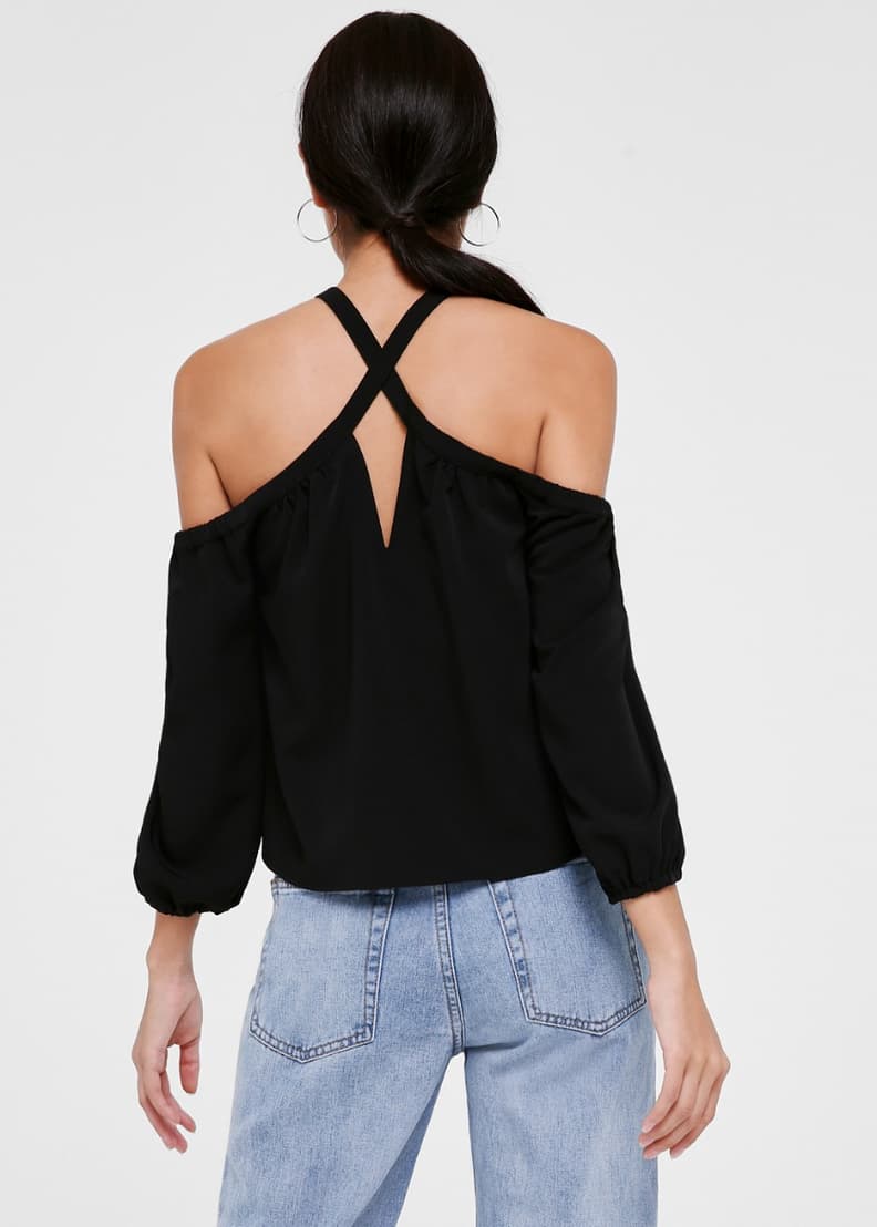 Cold shoulder 2025 halter top