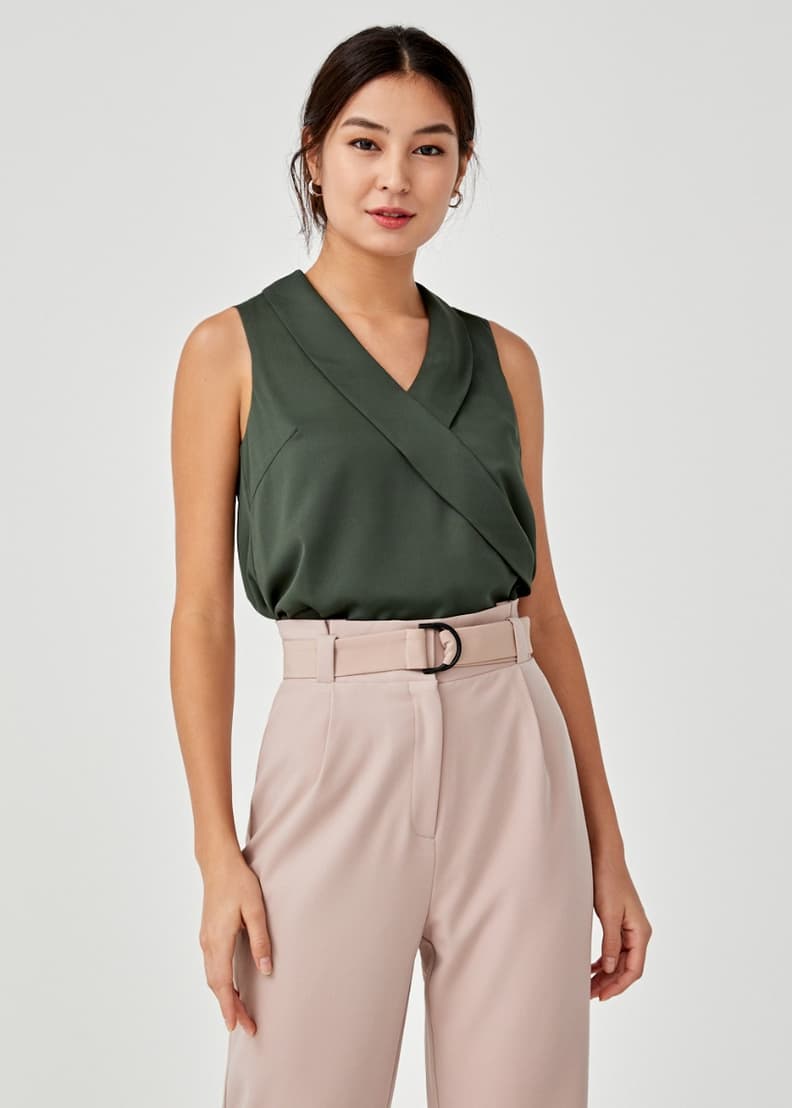 Aimee Shawl Collar Top | Love, Bonito SG