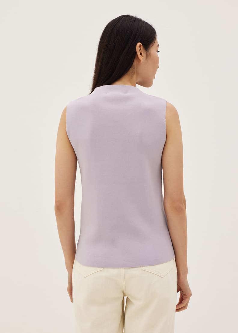 Funnel neck short sleeve clearance top