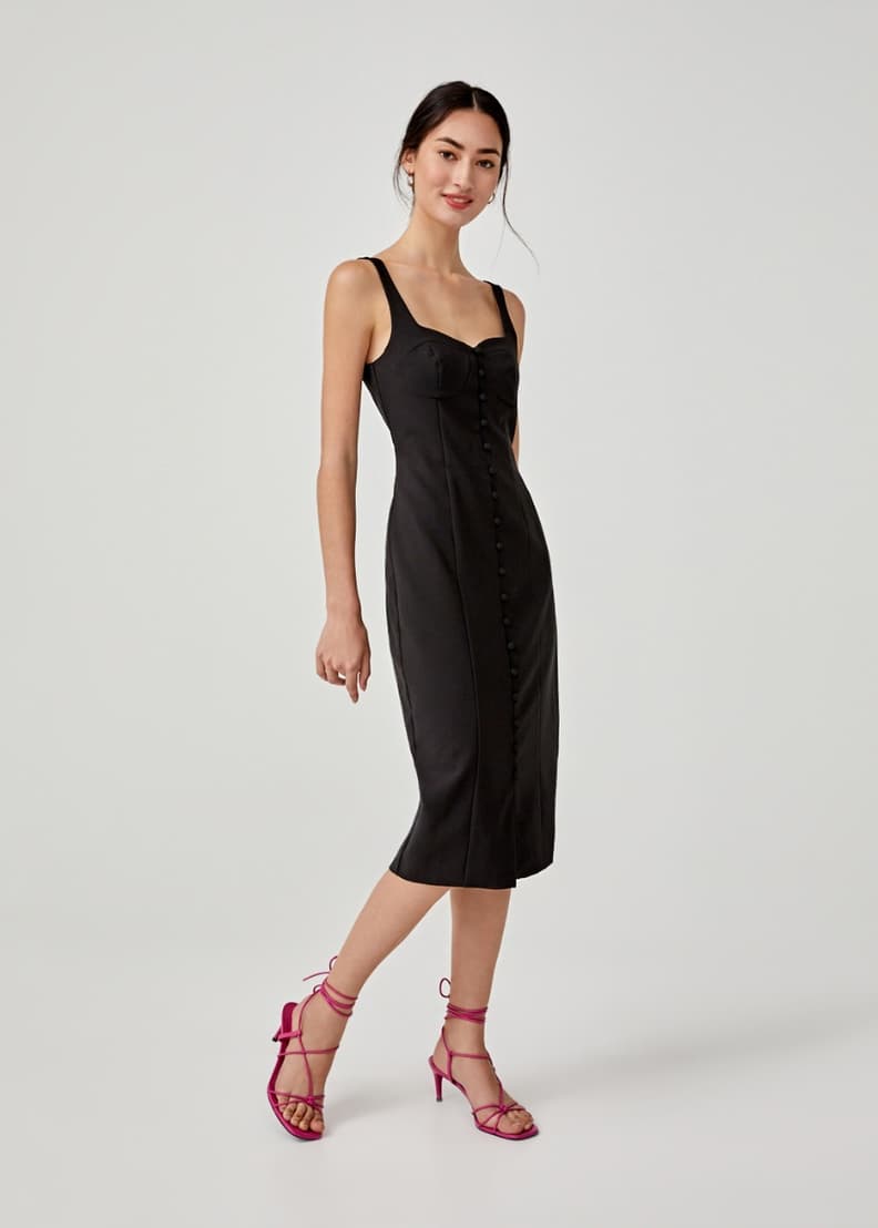 Button down bodycon 2024 dress