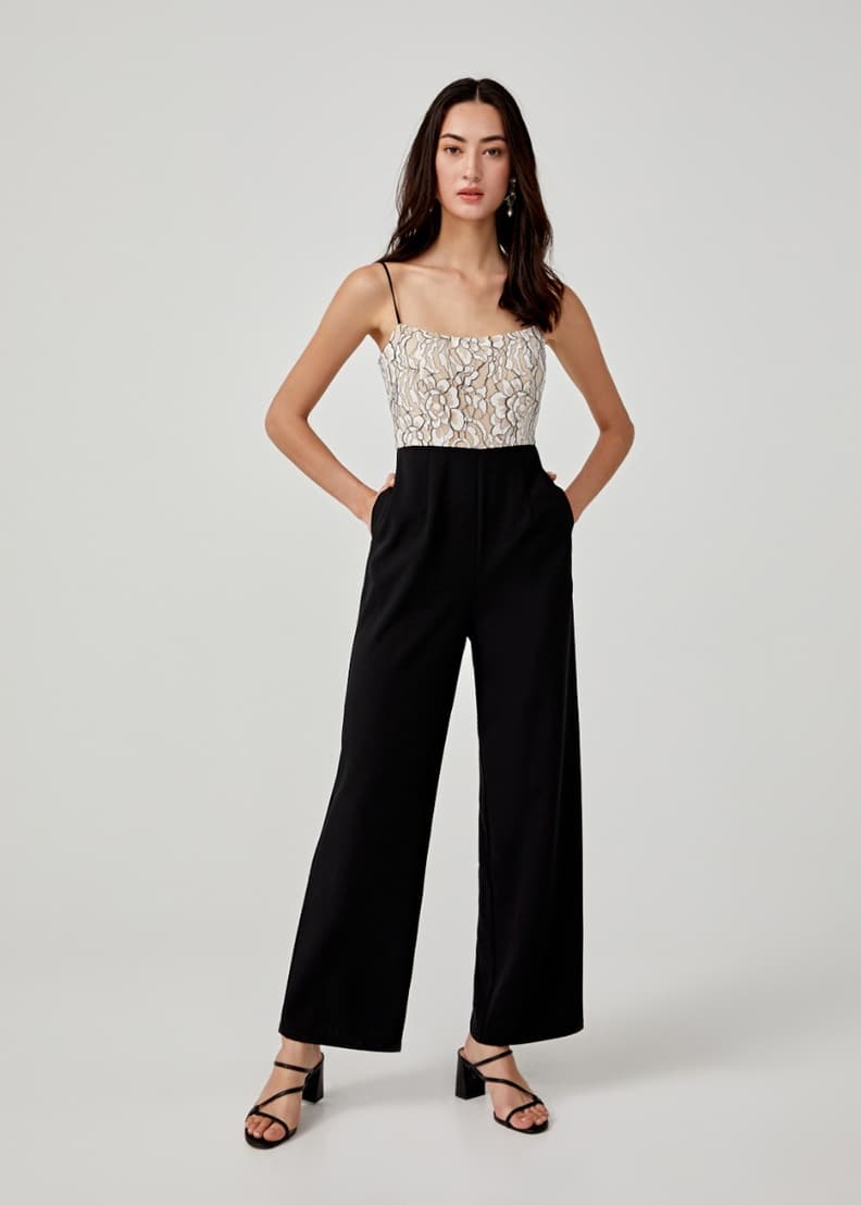 Lace sales overlay jumpsuit