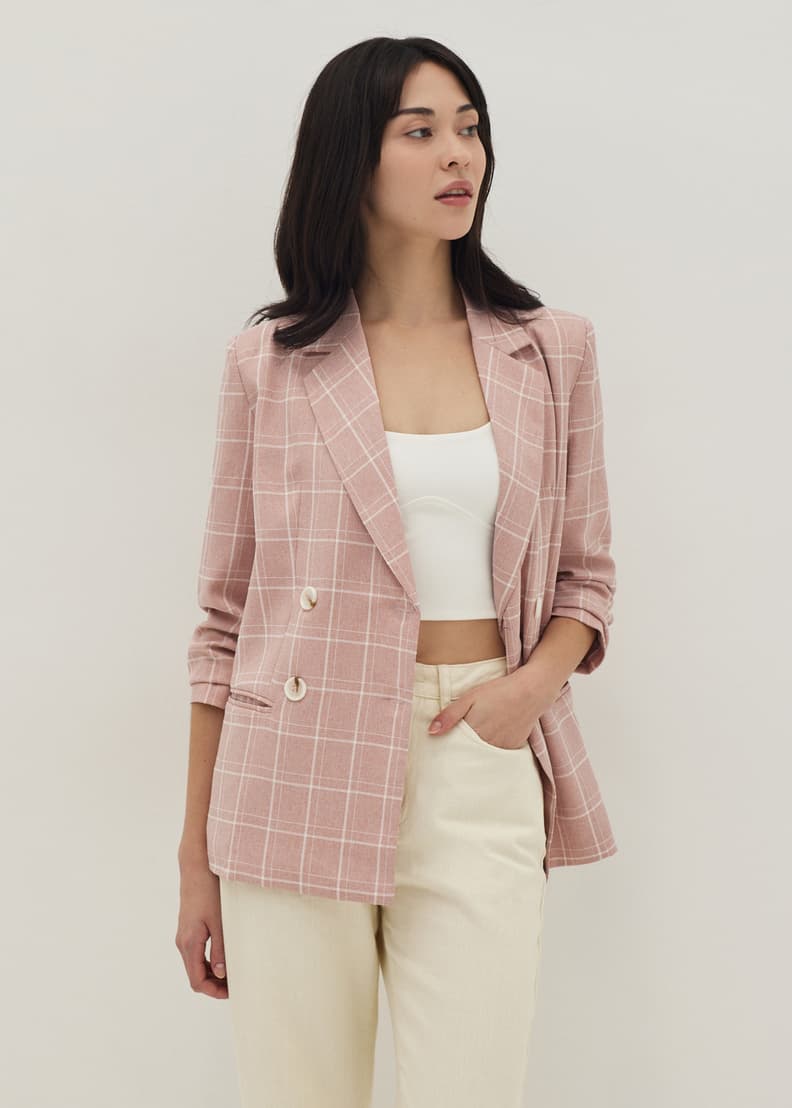 Buy Ambria Double Breasted Blazer Love Bonito Shop Women s