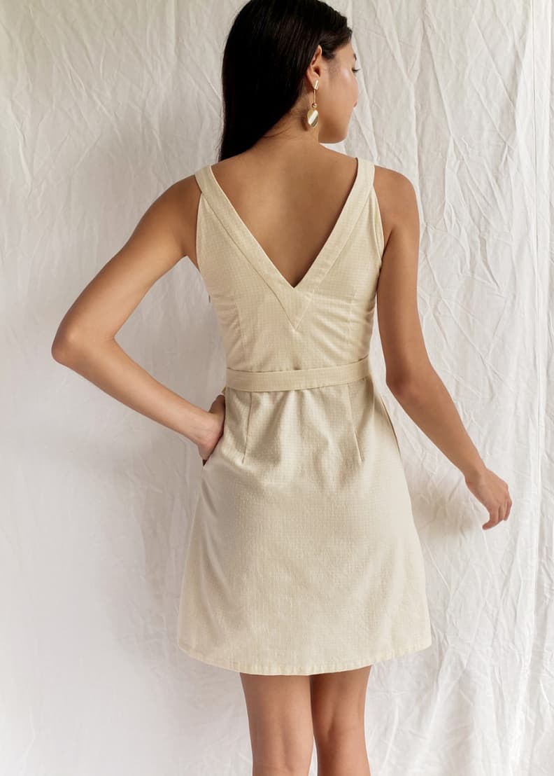 Tie front cheap a line dress