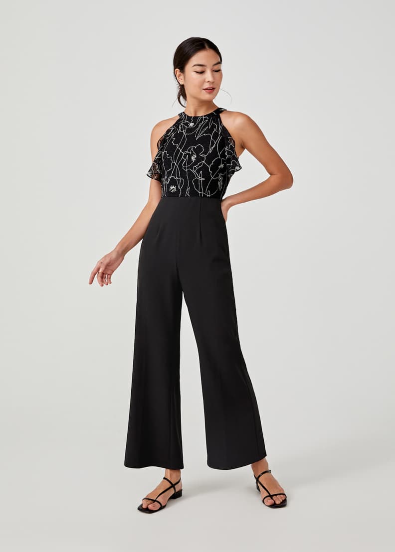 Buy Gianni Textured Halter Neck Jumpsuit @ Love, Bonito Singapore ...