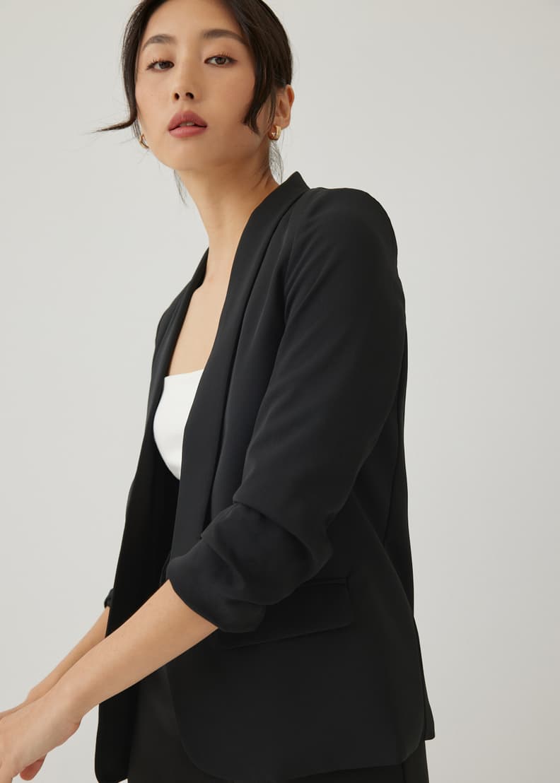 Full discount collar blazer